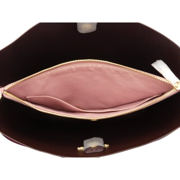 NWT Coach Mollie Bucket Bag Rouge Pink Leather Quiet Luxury Convertible Tote - Picture 11 of 13